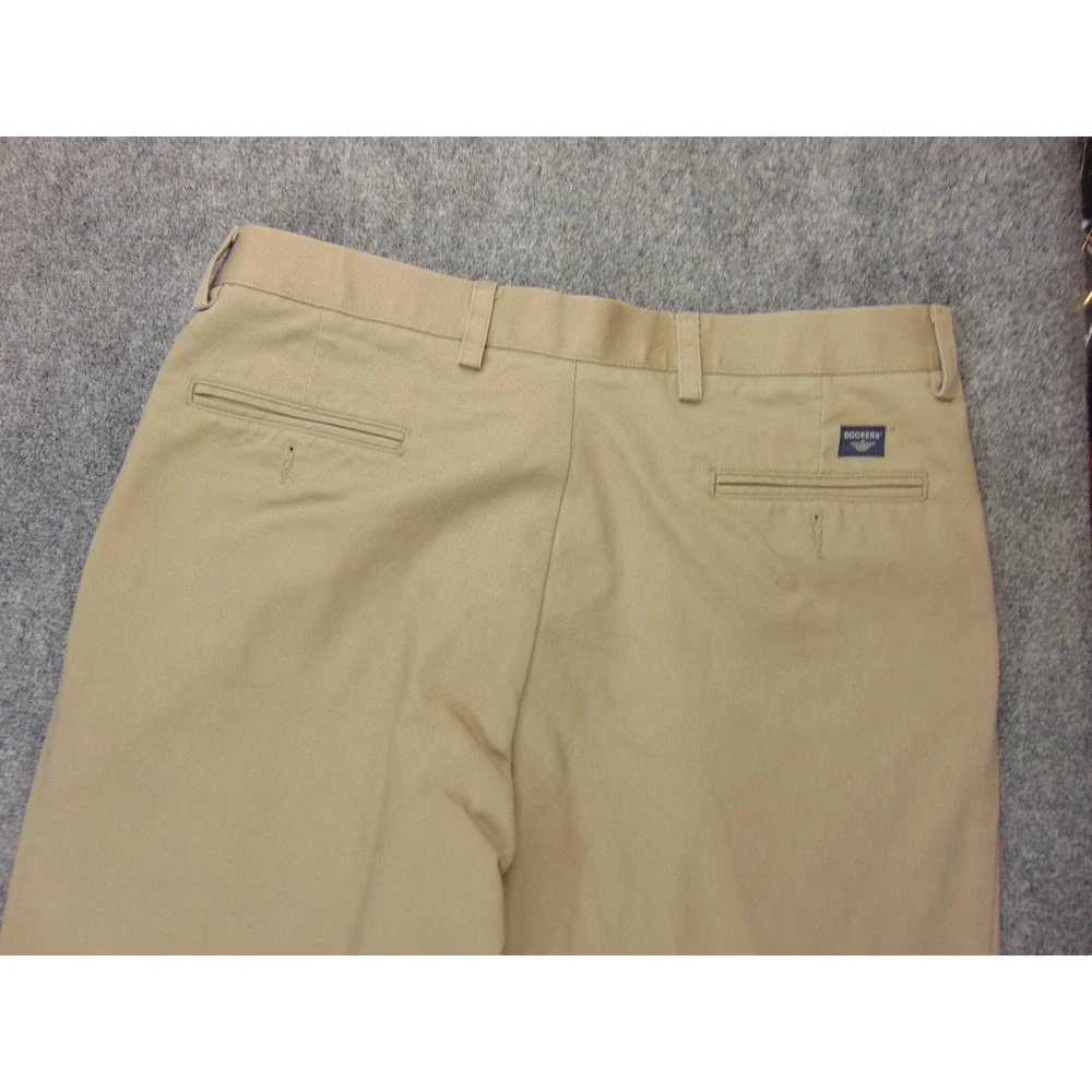 Dockers Individual Fit Mens 34x31 Pleated Khaki Chino Business Casual‎ Pants